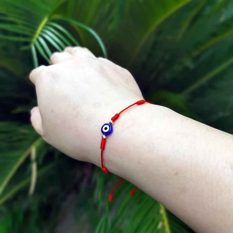 MAKBAK Evil Eye 7 Knot Lucky Bracelets for Women Men Adjustable Lucky Amulet Black Red String Bracelet for Protection Family Friends - Image 4